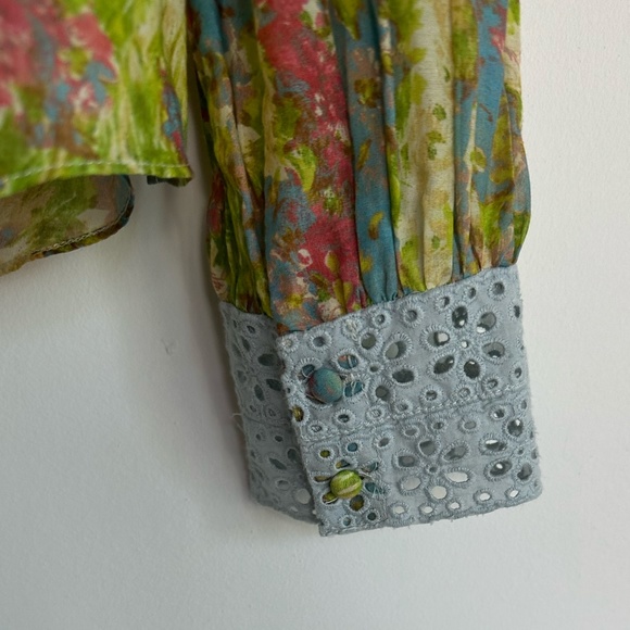 LoveShackFancy Ronalda Blouse in Pastel Fields - Picture 6 of 11